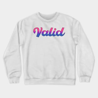 Valid bisexual flag watercolour Crewneck Sweatshirt